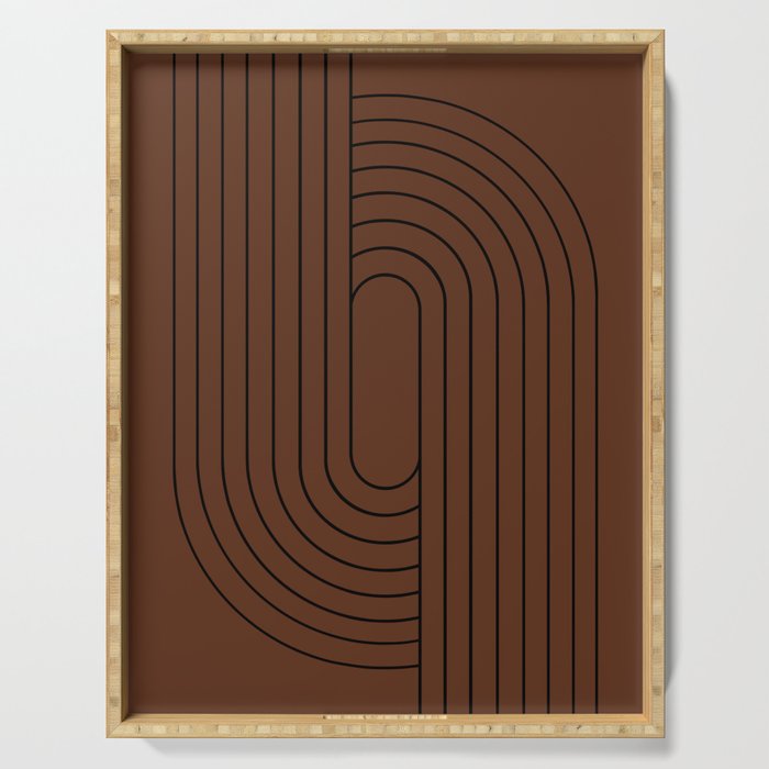 Oval Lines Abstract XXVI Serving Tray Gallery Image 1