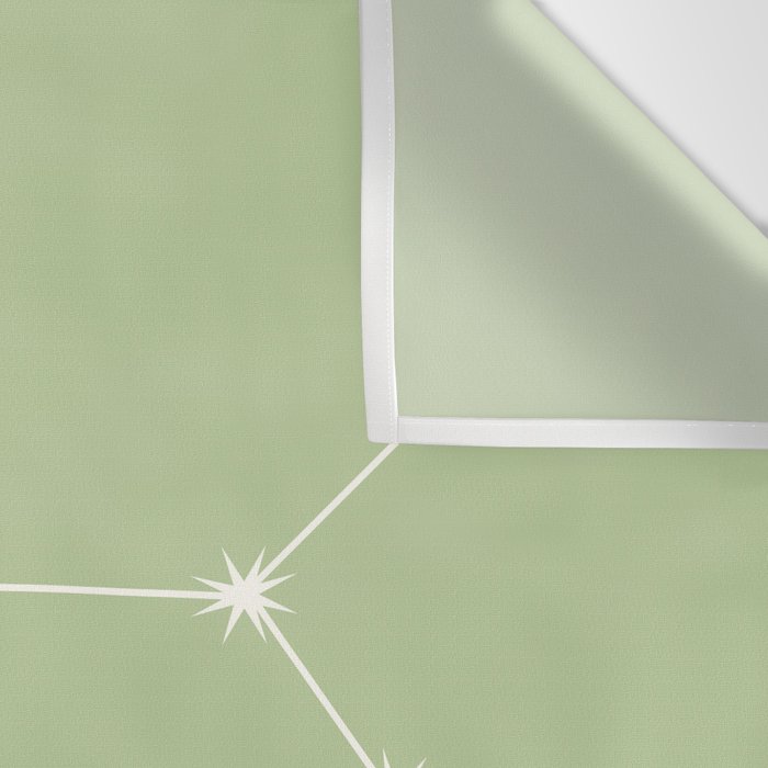 Sagittarius Zodiac Star Constellation Line Art Soft Green Wall Tapestry Gallery Image 3