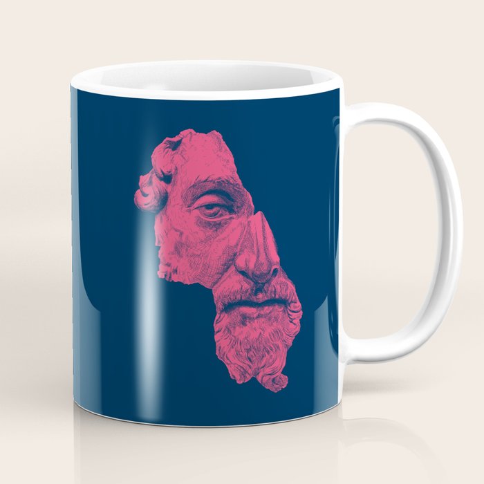 MARCUS AURELIUS ANTONINUS AUGUSTUS / prussian blue / vivid red Coffee Mug Gallery Image 1