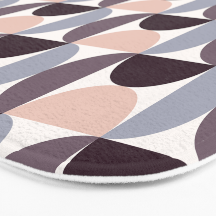 Bauhaus Mid Century Modern Geometric Pattern XIV Bath Mat Gallery Image 3
