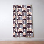 Bauhaus Mid Century Modern Geometric Pattern XIV Window Curtain Gallery Image 3