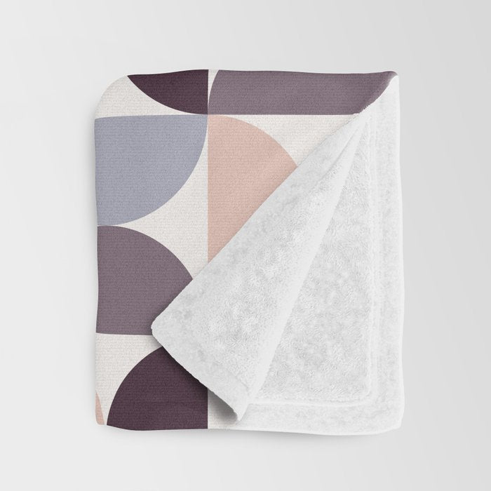 Bauhaus Mid Century Modern Geometric Pattern XIV Throw Blanket Gallery Image 3