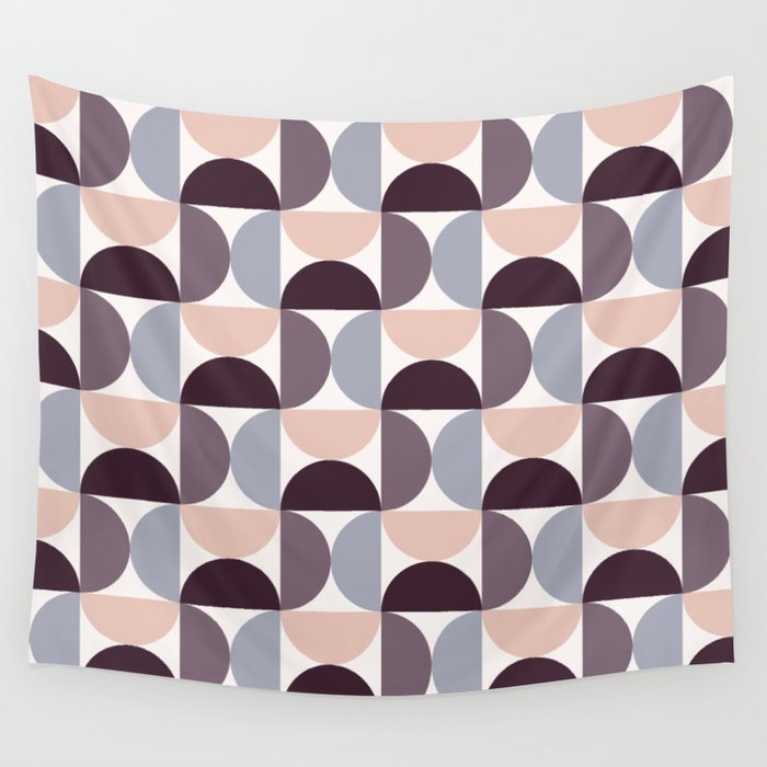 Bauhaus Mid Century Modern Geometric Pattern XIV Wall Tapestry Gallery Image 1