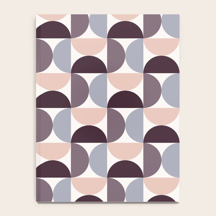 Bauhaus Mid Century Modern Geometric Pattern XIV Notebook Gallery Image 4