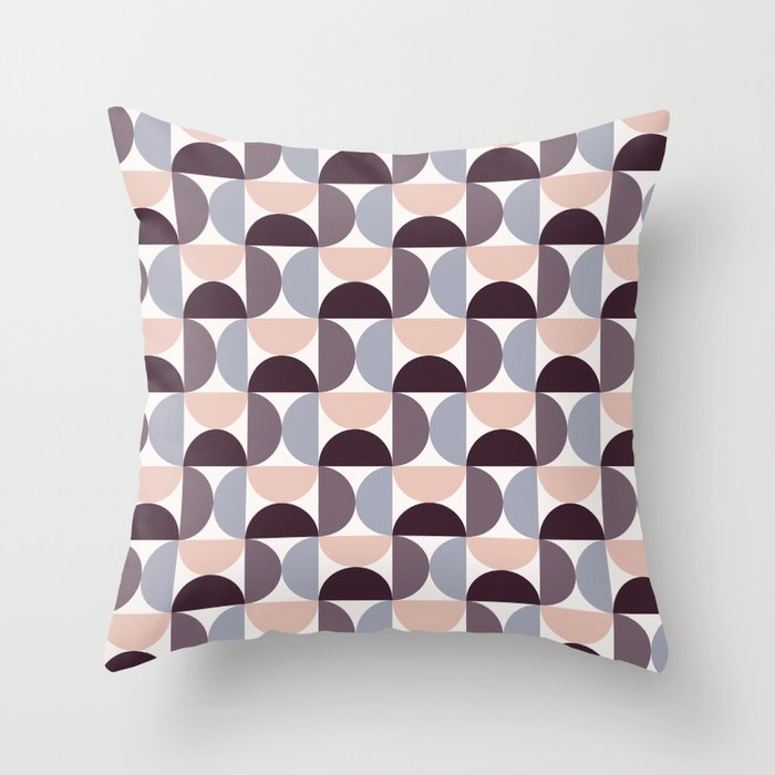 Bauhaus Mid Century Modern Geometric Pattern XIV Throw Pillow Gallery Image 1
