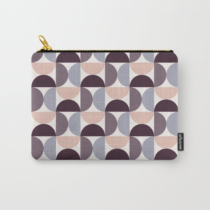 Bauhaus Mid Century Modern Geometric Pattern XIV Carry All Pouch Gallery Image 1