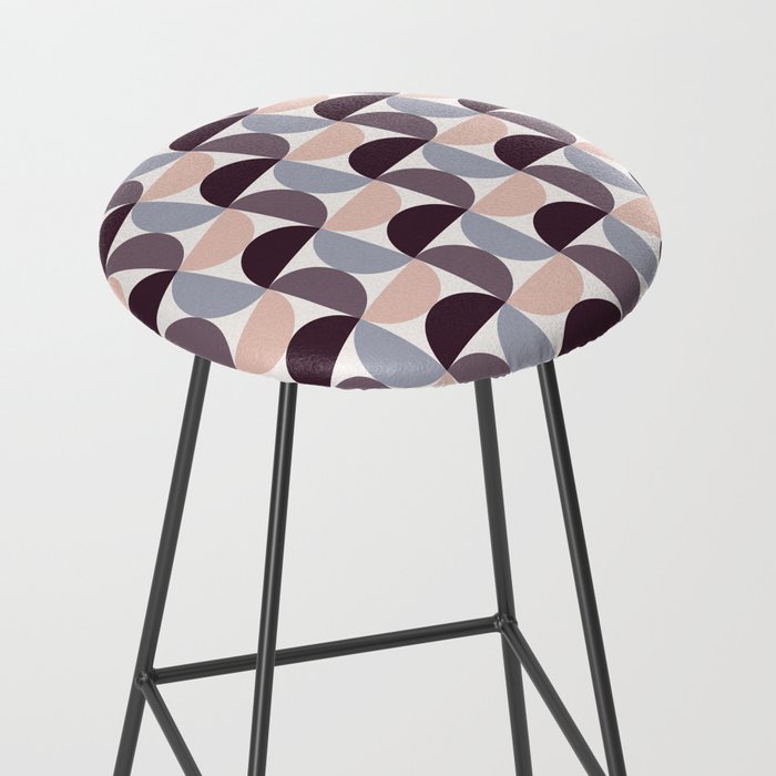 Bauhaus Mid Century Modern Geometric Pattern XIV Stool Gallery Image 2