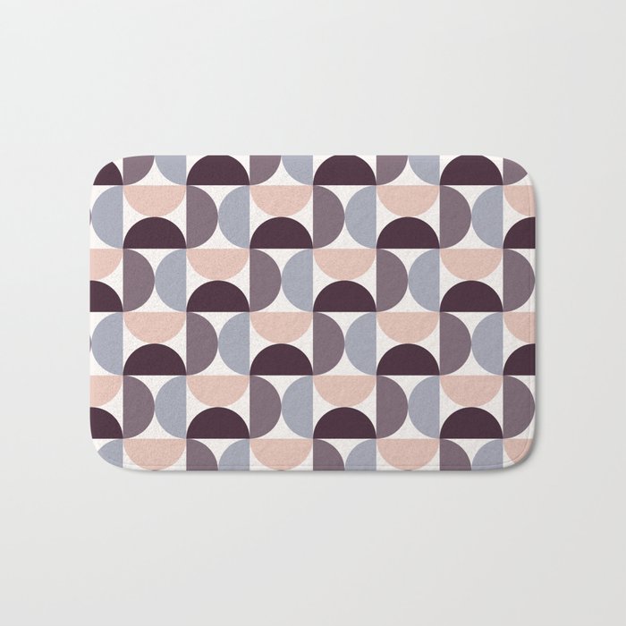 Bauhaus Mid Century Modern Geometric Pattern XIV Bath Mat Gallery Image 1