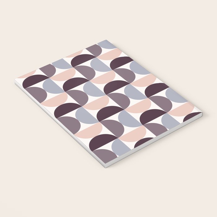 Bauhaus Mid Century Modern Geometric Pattern XIV Notebook Gallery Image 3