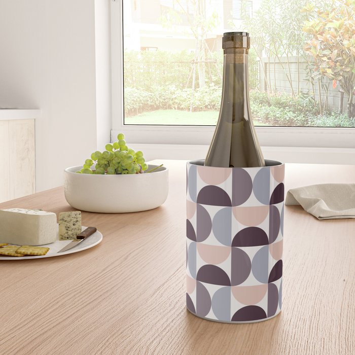 Bauhaus Mid Century Modern Geometric Pattern XIV Wine Chiller Gallery Image 4