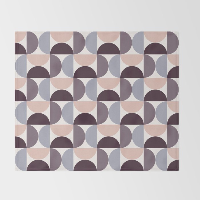 Bauhaus Mid Century Modern Geometric Pattern XIV Throw Blanket Gallery Image 2