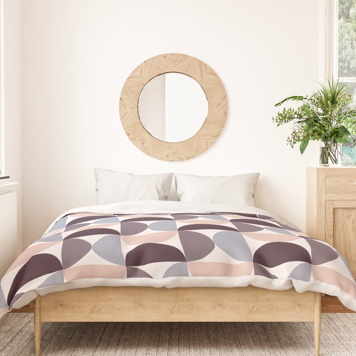 Bauhaus Mid Century Modern Geometric Pattern XIV Duvet Cover Gallery Image 3