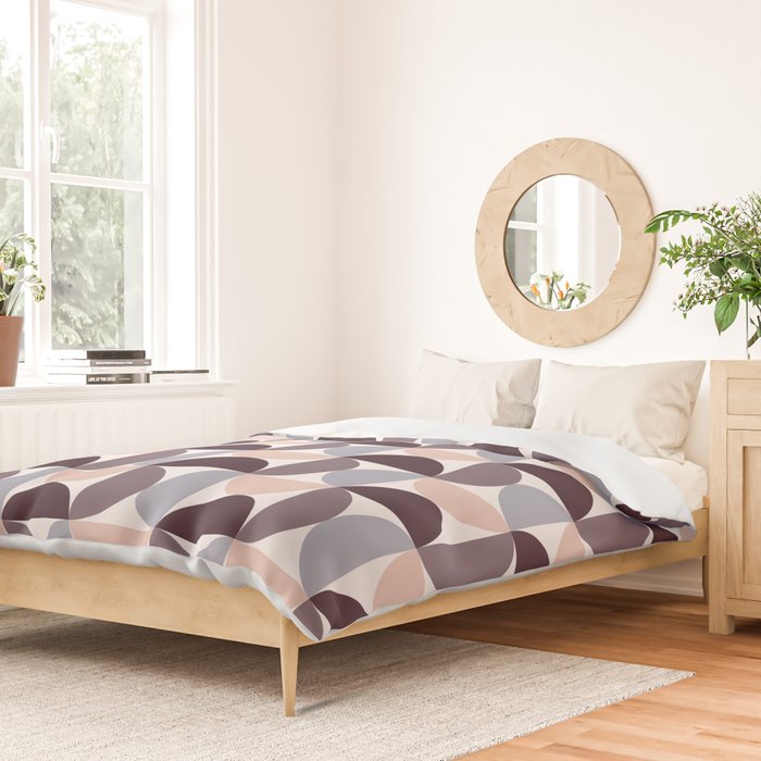 Bauhaus Mid Century Modern Geometric Pattern XIV Duvet Cover Gallery Image 2