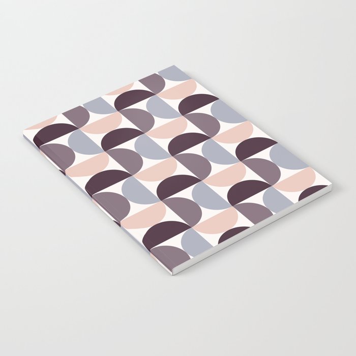 Bauhaus Mid Century Modern Geometric Pattern XIV Notebook Gallery Image 1