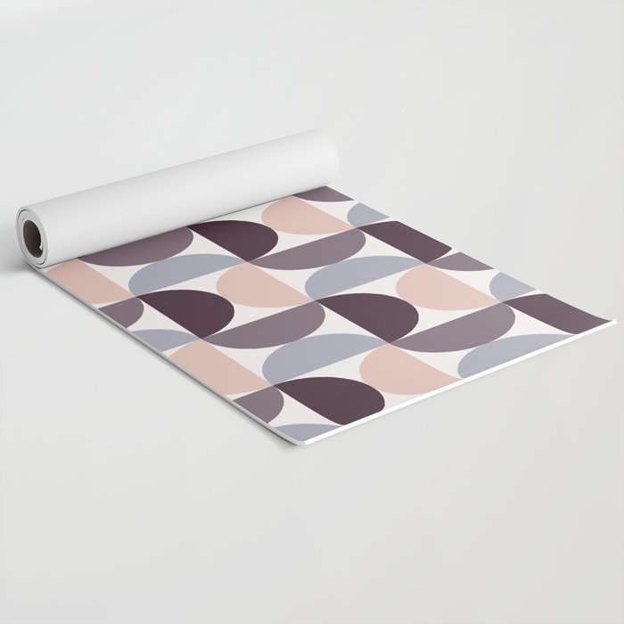 Bauhaus Mid Century Modern Geometric Pattern XIV Yoga Mat Gallery Image 2