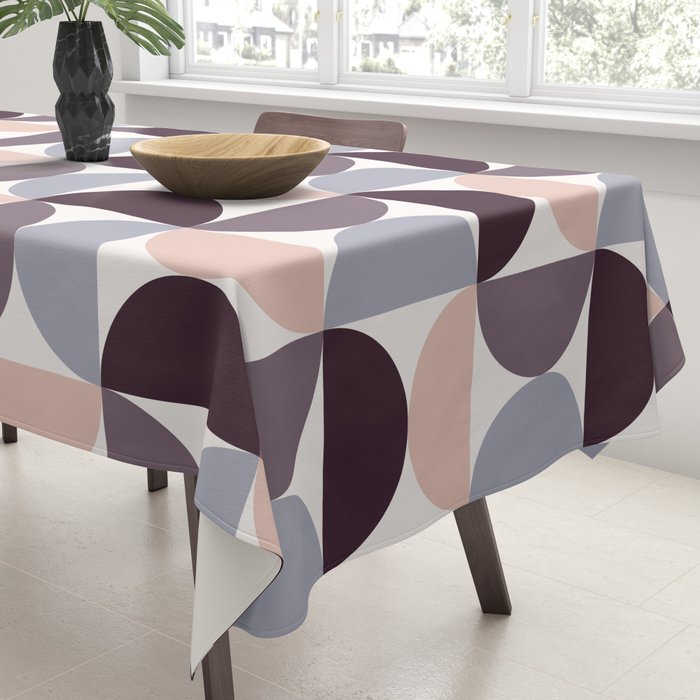 Bauhaus Mid Century Modern Geometric Pattern XIV Tablecloth Gallery Image 3