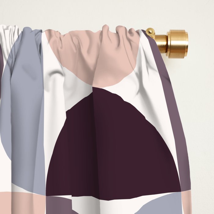 Bauhaus Mid Century Modern Geometric Pattern XIV Window Curtain Gallery Image 2