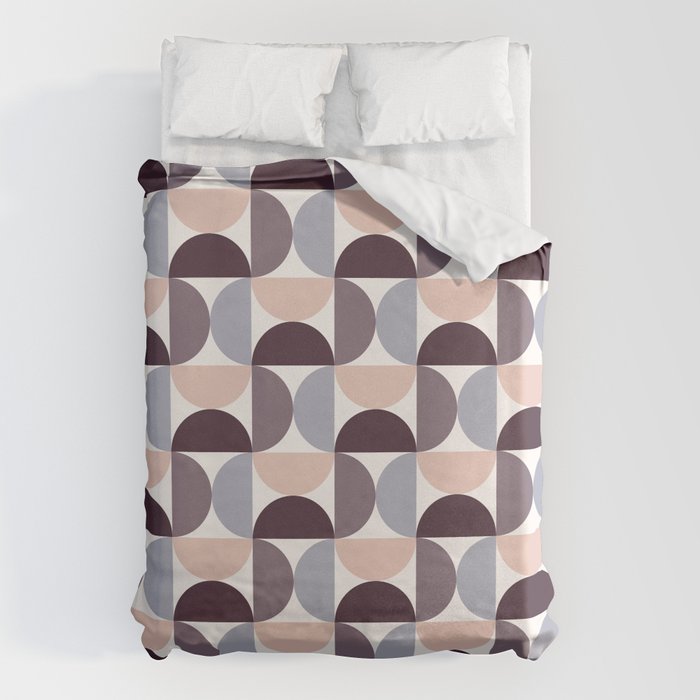 Bauhaus Mid Century Modern Geometric Pattern XIV Duvet Cover Gallery Image 6