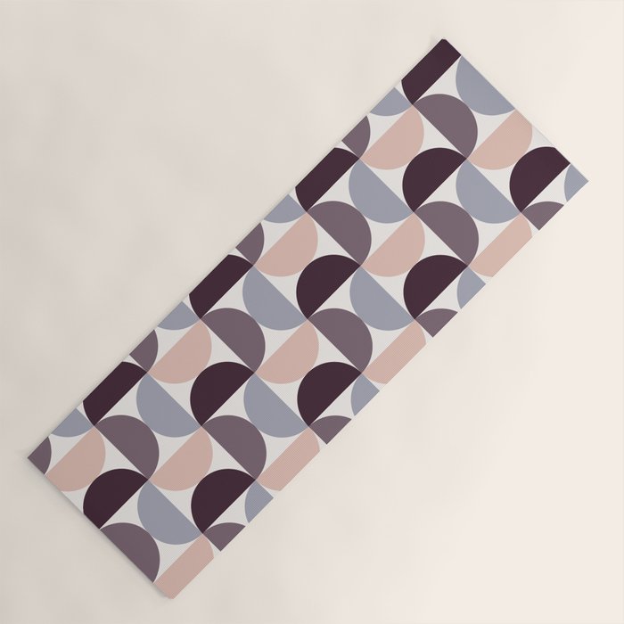 Bauhaus Mid Century Modern Geometric Pattern XIV Yoga Mat Gallery Image 1