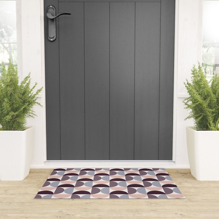 Bauhaus Mid Century Modern Geometric Pattern XIV Welcome Mat Gallery Image 3