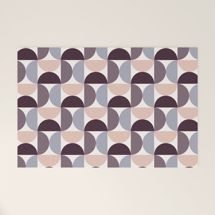 Bauhaus Mid Century Modern Geometric Pattern XIV Welcome Mat Gallery Image 1