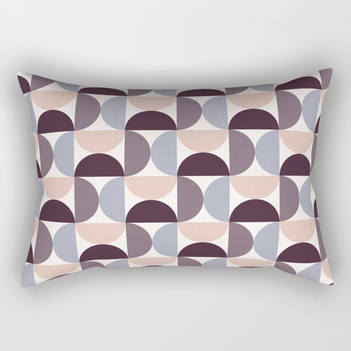 Bauhaus Mid Century Modern Geometric Pattern XIV Rectangular Pillow Gallery Image 1