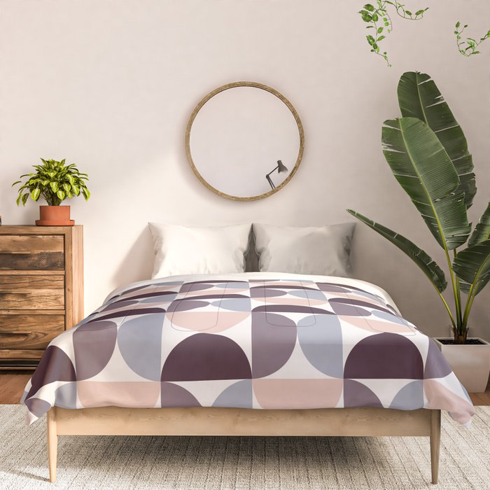 Bauhaus Mid Century Modern Geometric Pattern XIV Comforter Gallery Image 3
