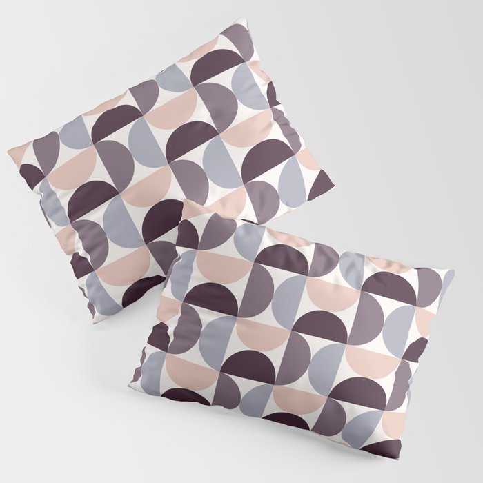 Bauhaus Mid Century Modern Geometric Pattern XIV Pillow Sham Gallery Image 1