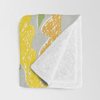 Block print spring meadow Throw Blanket Gallery Image 3