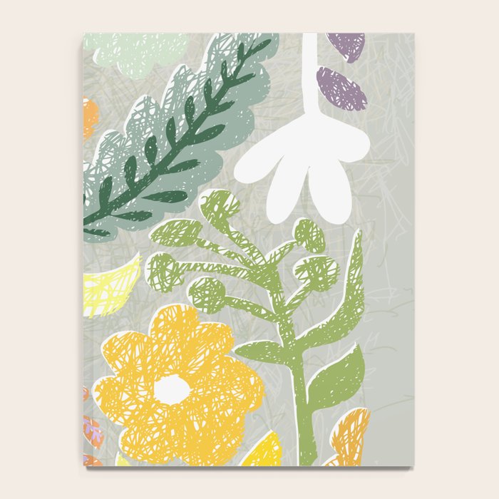 Block print spring meadow Notebook Gallery Image 4