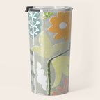 Block print spring meadow Travel Mug Gallery Image 3