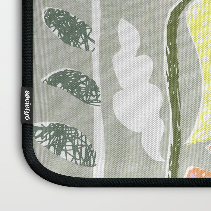 Block print spring meadow Laptop Sleeve Gallery Image 3