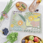 Block print spring meadow Cutting Board Gallery Image 2