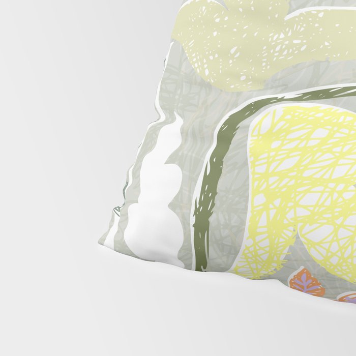 Block print spring meadow Pillow Sham Gallery Image 4