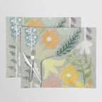 Block print spring meadow Placemat Gallery Image 1