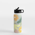 Block print spring meadow Water Bottle Gallery Image 1