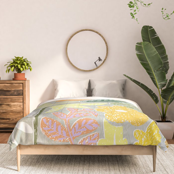Block print spring meadow Comforter Gallery Image 3