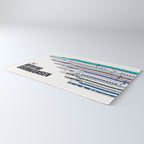 Shinkansen Bullet Train Evolution - White Rug Gallery Image 3