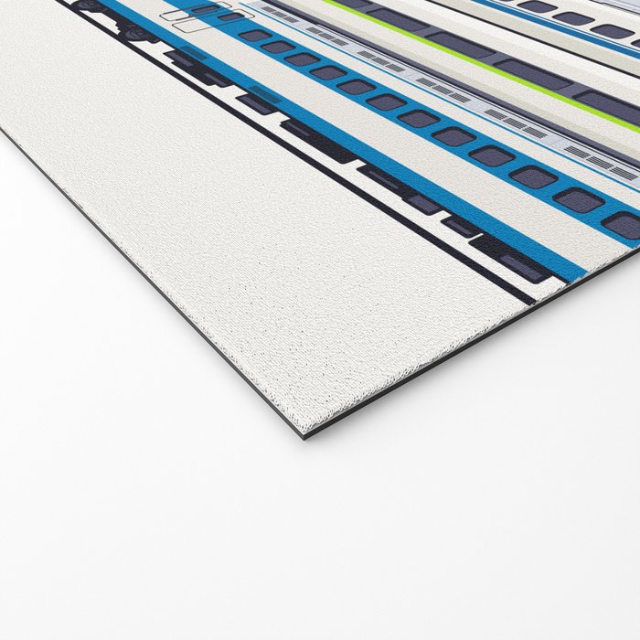 Shinkansen Bullet Train Evolution - White Welcome Mat Gallery Image 2