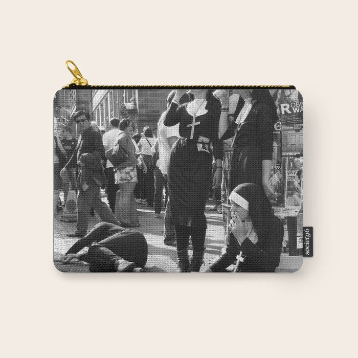 Nuns Photography Rebellious Nuns Drinking and Smoking Poster | Smoking Nuns Vintage Photo -Smoking Carry All Pouch Gallery Image 1