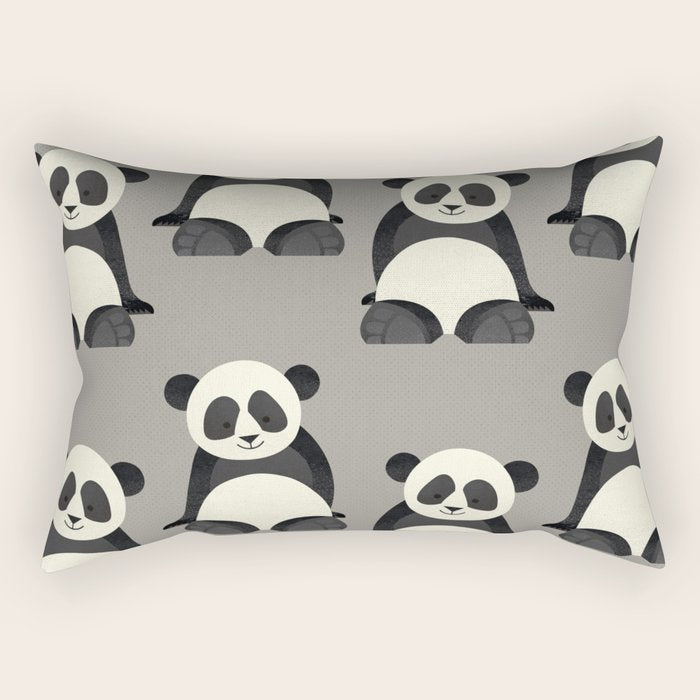 Whimsy Giant Panda Rectangular Pillow Gallery Image 1