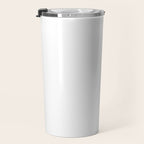 Whitest White Plain Solid  Travel Mug Gallery Image 3