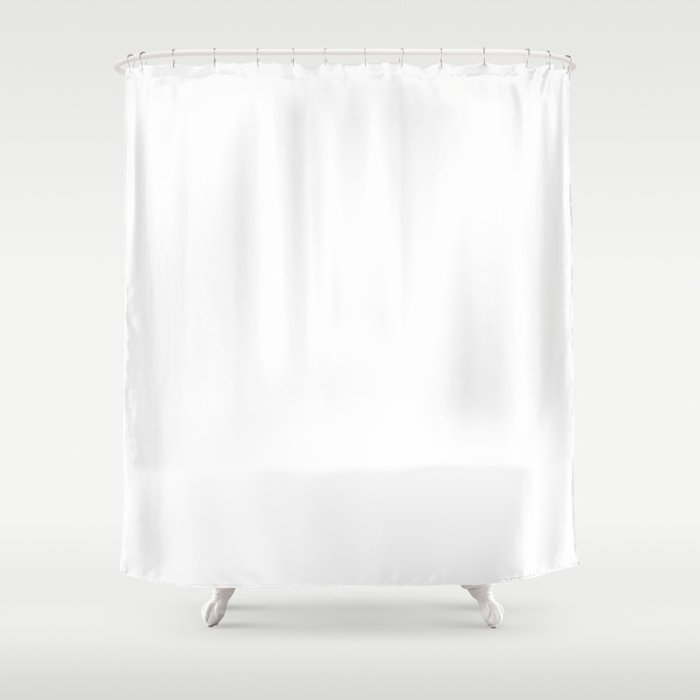 Whitest White Plain Solid  Shower Curtain Gallery Image 1