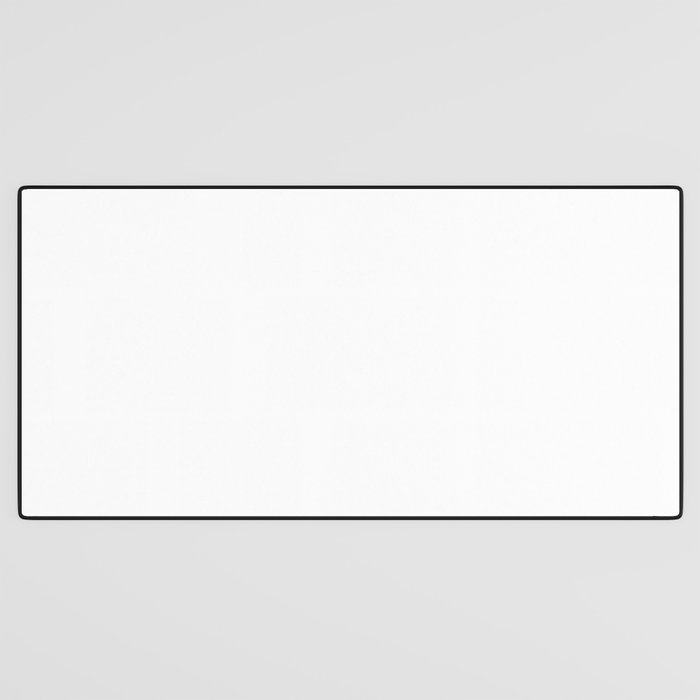 Whitest White Plain Solid  Desk Mat Gallery Image 3