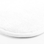 Whitest White Plain Solid  Bath Mat Gallery Image 3