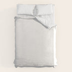 Whitest White Plain Solid  Duvet Cover Gallery Image 6