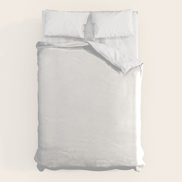 Whitest White Plain Solid  Duvet Cover Gallery Image 1
