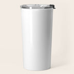 Whitest White Plain Solid  Travel Mug Gallery Image 2