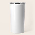 Whitest White Plain Solid  Travel Mug Gallery Image 1