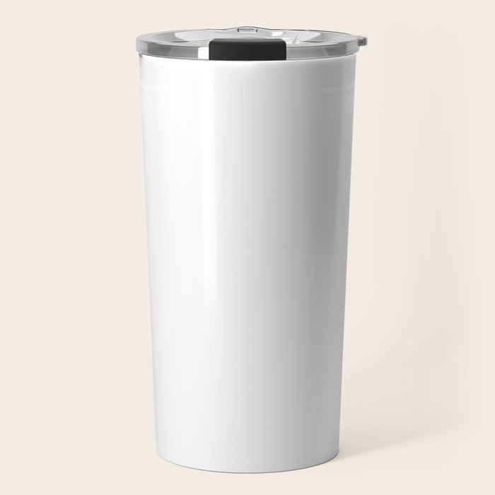 Whitest White Plain Solid  Travel Mug Gallery Image 1